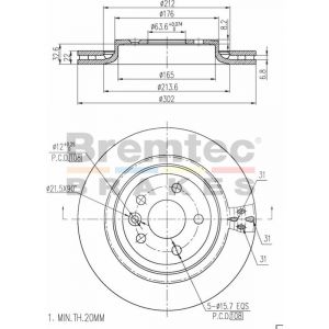 Bremtec Euroline Brake Rotor
