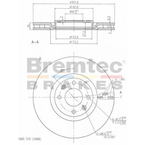 Bremtec Euroline Brake Rotor