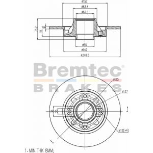 Bremtec Euroline Brake Rotor