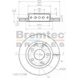 Bremtec Euroline Brake Rotor
