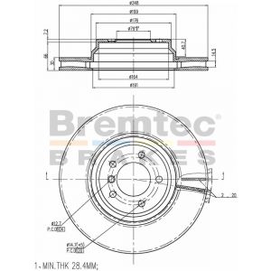 Bremtec Euroline Brake Rotor