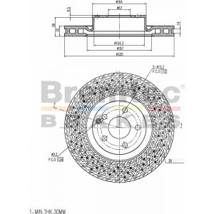 Bremtec Euroline High-Grade Brake Rotor