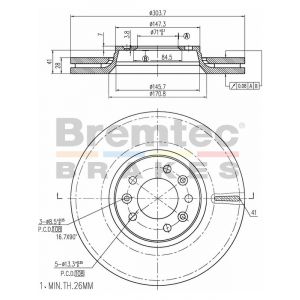 Bremtec Euroline Brake Rotor