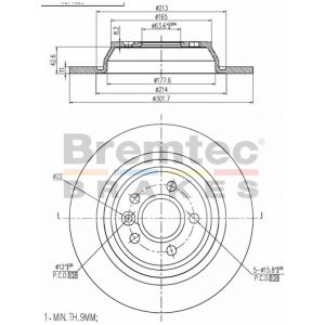 Bremtec Euroline Brake Rotor