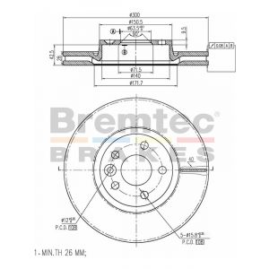 Bremtec Euroline Brake Rotor