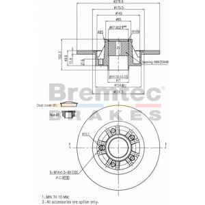 Bremtec Euroline Brake Rotor