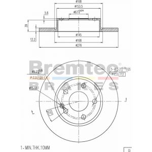 Bremtec Euroline Brake Rotor