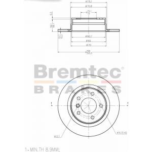 Bremtec Euroline Brake Rotor