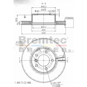 Bremtec Euroline High-Grade Brake Rotor