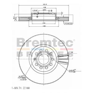 Bremtec Euroline High-Grade Brake Rotor