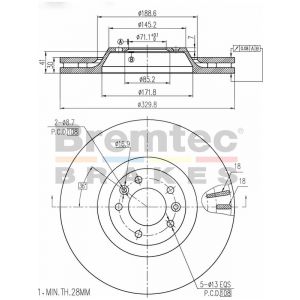 Bremtec Euroline Brake Rotor
