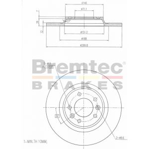 Bremtec Euroline Brake Rotor
