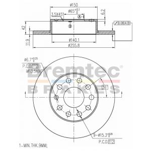 Bremtec Euroline Brake Rotor