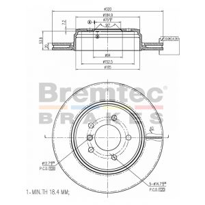 Bremtec Euroline Brake Rotor