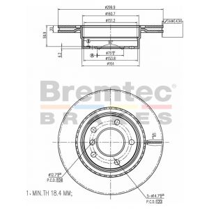 Bremtec Euroline Brake Rotor
