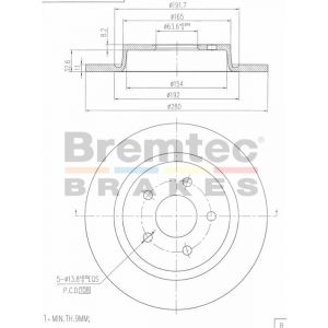 Bremtec Euroline Brake Rotor