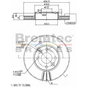 Bremtec Euroline Brake Rotor