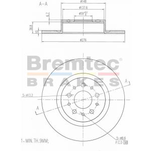 Bremtec Euroline Brake Rotor