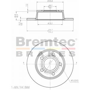 Bremtec Euroline Brake Rotor