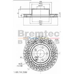 Bremtec Euroline High-Grade Brake Rotor