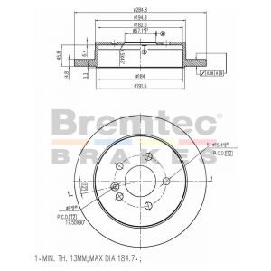 Bremtec Euroline Brake Rotor