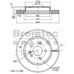Bremtec Euroline Brake Rotor