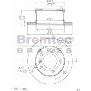 Bremtec Euroline Brake Rotor