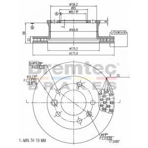 Bremtec Euroline Brake Rotor