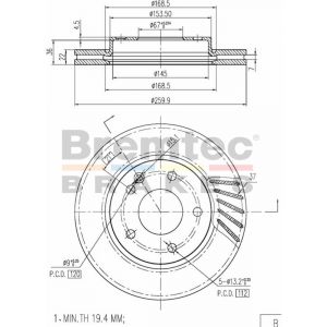 Bremtec Euroline Brake Rotor