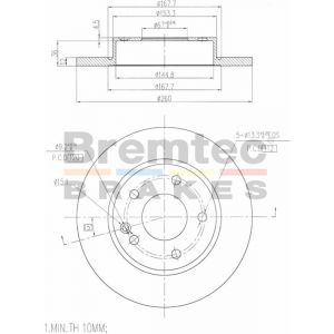 Bremtec Euroline Brake Rotor