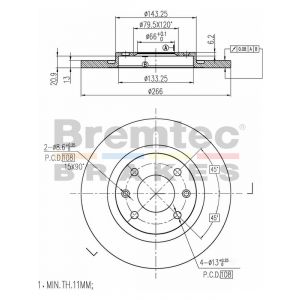 Bremtec Euroline Brake Rotor