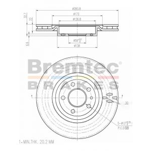 Bremtec Euroline Brake Rotor