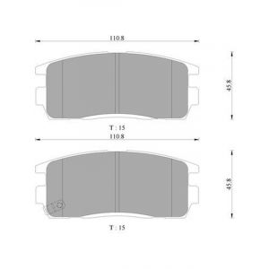 Bosch Brake Pad Rear Set For Hyundai Terracan