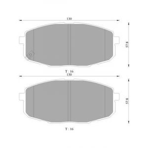 Bosch Brake Pad Front Set For Hyundai I30 Cerato Soul Carens II