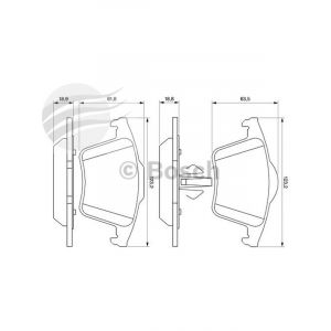 Bosch Brake Pad Rear Set Volvo Xc90