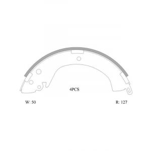Bosch Brake Shoe Rear Set Mitsubishi Triton Mk Strada 254mm X 51mm Has