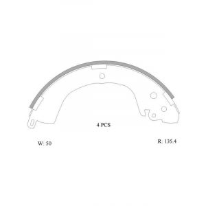 Bosch Brake Shoe Rear Set Triton Mk Express L300 L400 270mm X 50mm