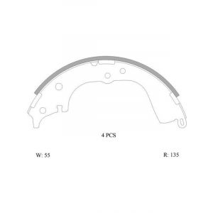 Bosch Brake Shoe Rear Set For Toyota Hilux Hiace 270mm X 56mm