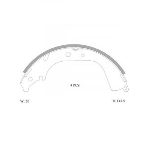 Bosch Brake Shoe Rear Set For Hilux Ln61,103,107,167. Rzn169