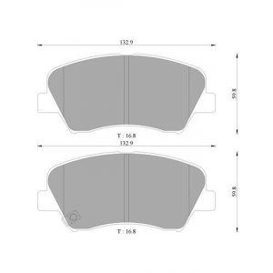 Bosch Brake Pad Front Set For Hyundai Accent,I30,I40,Elantra Lantra DB2240BL)