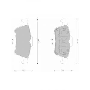 Bosch Brake Pad Rear Set Mazda 3 Bk, Ford Focus,Vectra