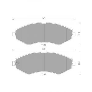 Bosch Brake Pad Front Set Daewoo Lanos Se,Sx. Cielo Espero Nubira Sx