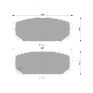Bosch Brake Pad Rear Set For Kia Sorento 2003 - 2009