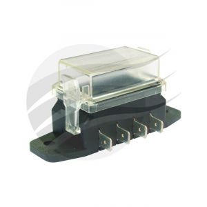 Jaylec 4 Way Fuse For Std Blade Fuses Comes w/ Cover [ref Narva 54420BL]