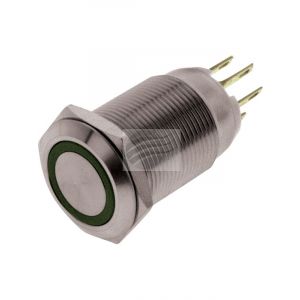 Jaylec Push Button Switch Green LED 12/24V 5Amp [ref Narva 60075BL]