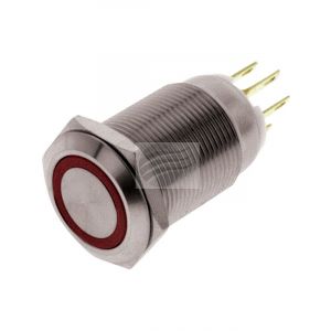 Jaylec Push Button Switch Red LED 12/24V 5Amp [ref Narva 60076BL]