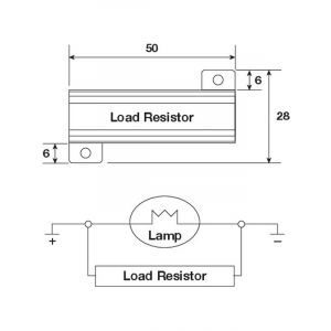 Jaylec Load Resistor 12V 21W Simulated 50W [ref Narva 18161] Pack 2