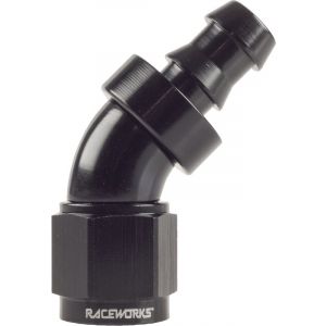 Raceworks Push Lok Hose Fitting An-4 45