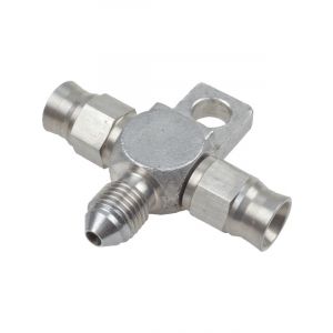 Raceworks An-3 2X Hose Ends with 1X ML An Tee W/Bracket