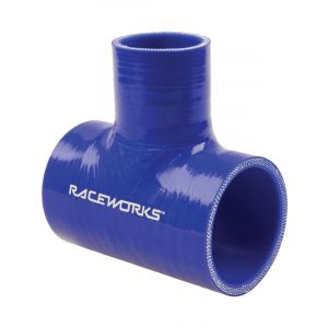 Raceworks Hose Tee 2.5'' Id1'' Spout Blue